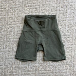 Lulu Lemon Olive Green Biker Shorts